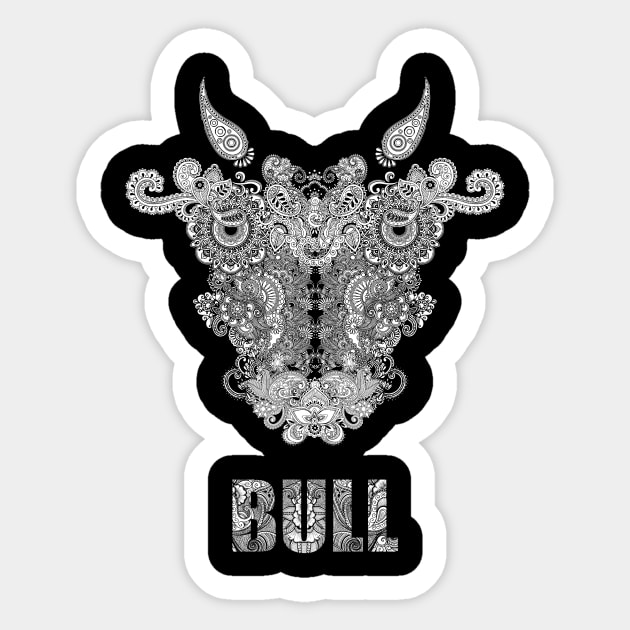 Bull Sticker by nvers